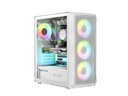 Caja Semitorre ATX LOGIC PORTOS ARGB Blanco Negro