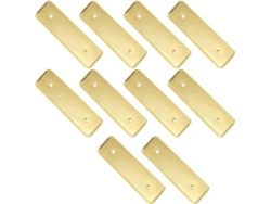 10 Placas De Identificación Metálicas Con Pasador Ajustable, Placas De Identificación En Blanco, Aleación Ligera Para Empleados.