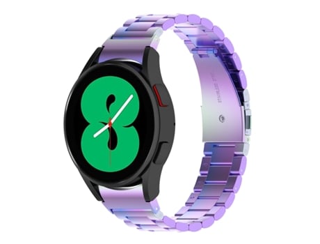 Correa de reloj inteligente para Samsung Galaxy Watch 6/6 Classic de acero inoxidable con tres cuentas (colorido)