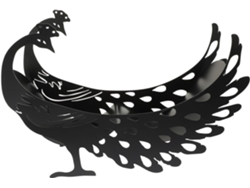 Soporte Para Rollo De Papel Higiénico Con Forma De Pavo Real Negro, Estable Y Creativo, Decorativo.