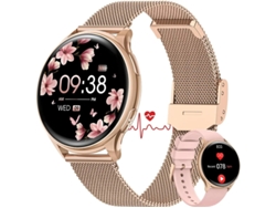 Reloj inteligente para mujer de 1,27 pulgadas con más de 150 llamadas, monitor de ritmo cardíaco y sueño, y rastreador de Spo2.