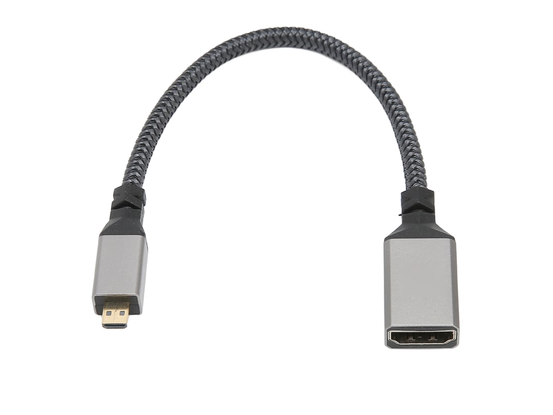Cable De Interfaz Multimedia Micro 4k Hd 60hz Macho A Hembra De 0,2 M Para Pc, Cámara Y Proyector