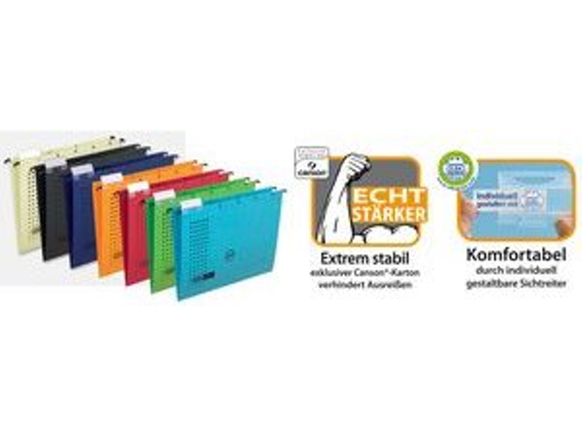 Hängemappe Chic Ultimate, Din A4, Grün Seitlich Offen, Aus Extrem Widerstandsfähigem Canson 25 Stück Elba (85740 Gn)