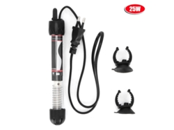 Mini calentador sumergible de 25 W para acuarios, calentador de agua ajustable para peceras de peces tropicales y fríos GOKOCO