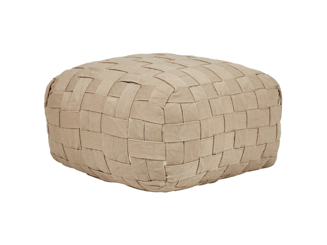 BELIANI Puf Bodla de Material Sintético Crema 50X50X30