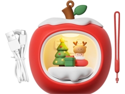 Farol navideño recargable con forma de casita de frutas, lámpara colgante recargable para Gokoco