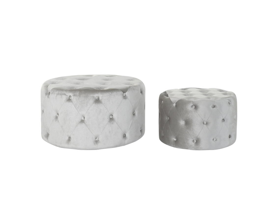 Set 2 Reposapies Velvet Mdf Terciopelo 78x78x42cm