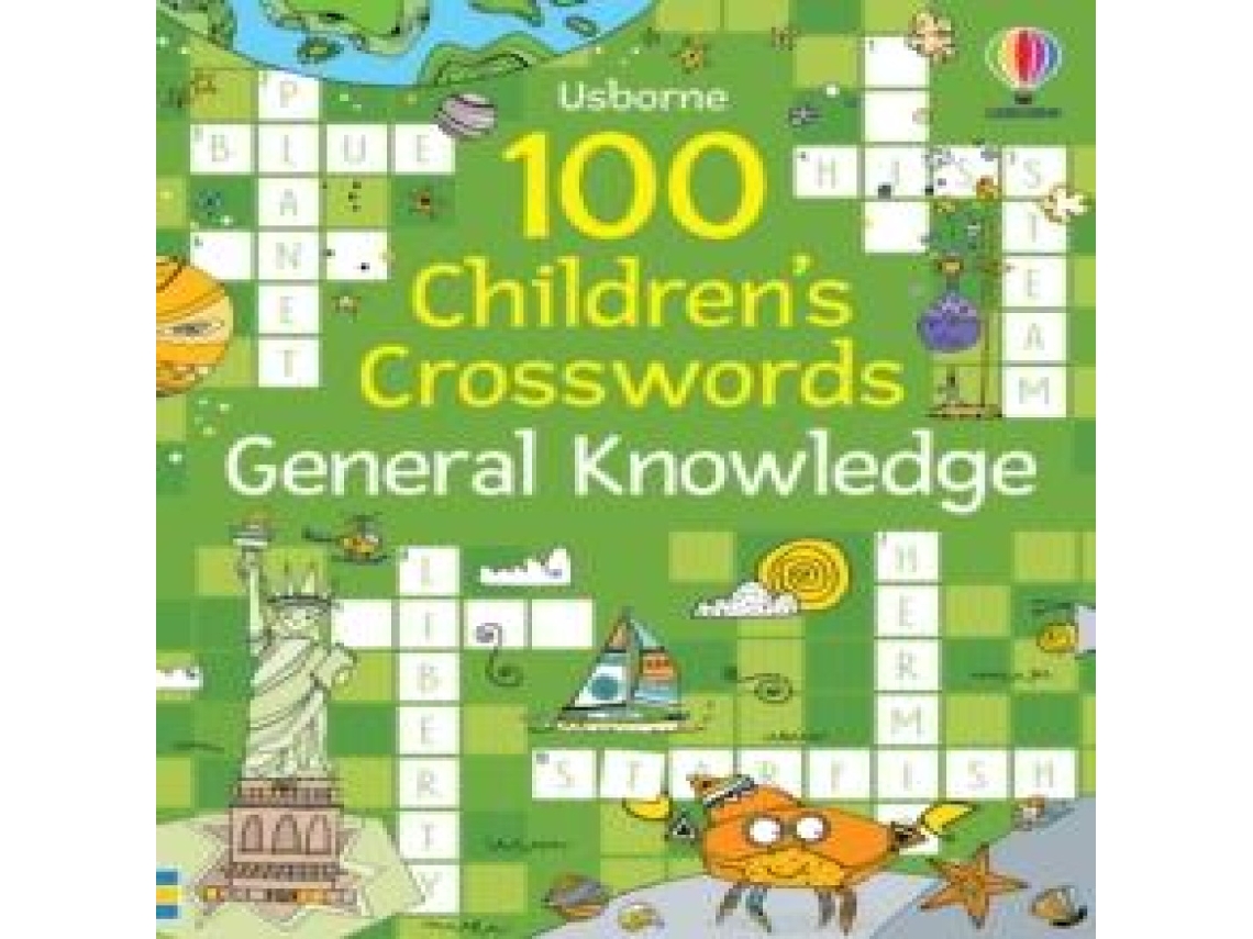 Libro 100 Childrens Crosswords General Knowledge de Phillip Clarke (Inglés)