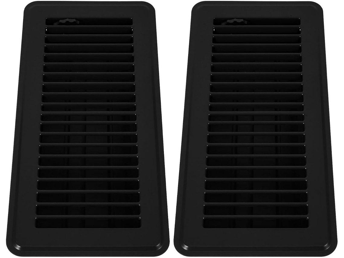 4x10 2 Piezas, Cubierta De Ventilación De Piso Negra, Pulgadas, Paquete De