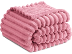 Cobertor De Felpa De 150x200 Cm - Modelo Rosa - Para Sofá - Decoração De Sala - Suave - Veludo