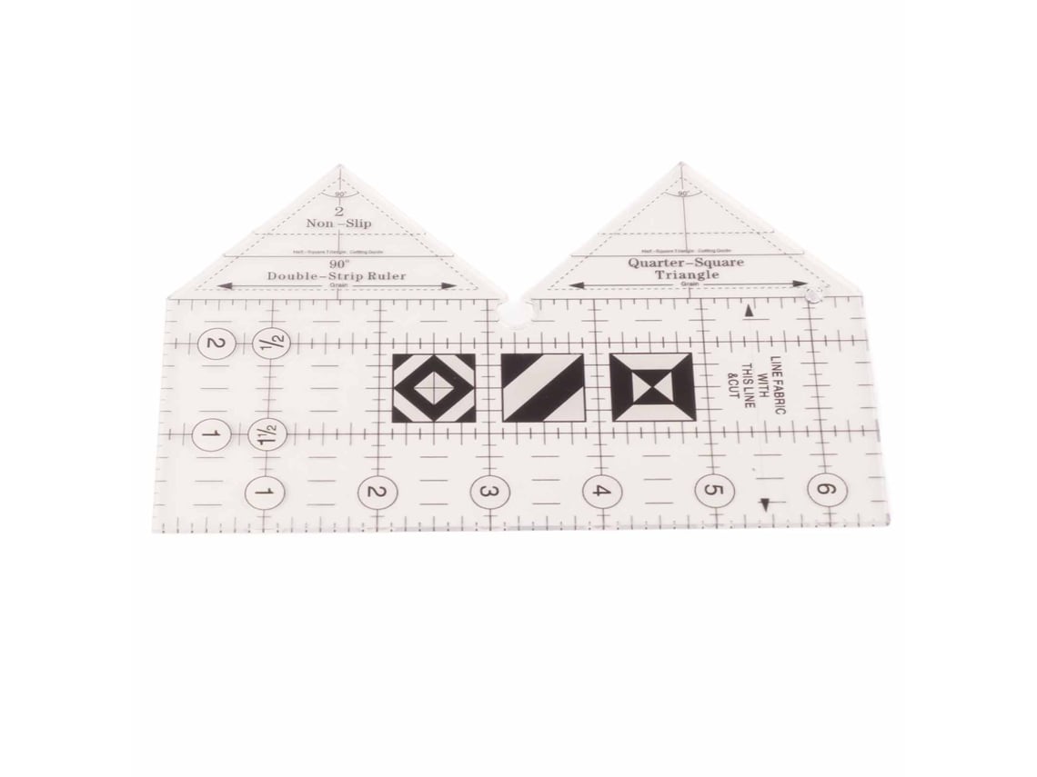 Regla cuadrada de 45/60/90 grados para coser tablones de patchwork