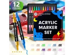 Canetas De Tinta Acrílica Caneta De Desenho Diy 12 Cores GERTIZ
