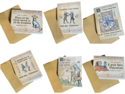 Tarjeta De Felicitación Del Día De San Valentín Con Manuscritos Antiguos, Patrones Llamativos Y
