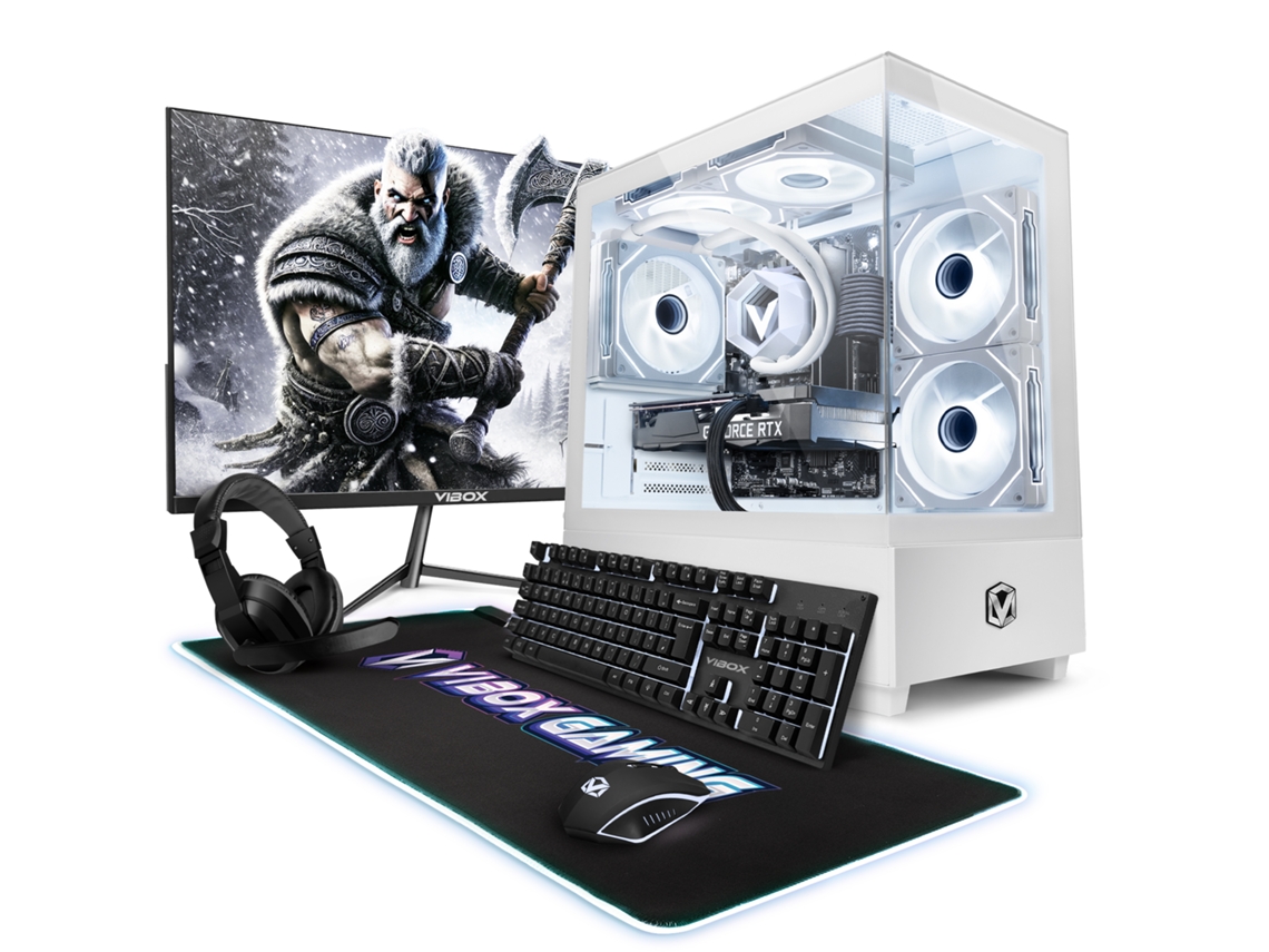 PC para juegos Vibox IV-551 completa • Ryzen 7 5700x 4.6 GHz • RTX 5060 Ti 8 GB • 16 GB de RAM • SSD de 1 TB • Windows 11 • Wifi