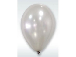 50 Globos Plateados Metalizados, Globo Clásico Con Bomba De Helio De Pie*