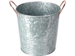 Barreño Zinc Asas Cobre 22,5x18 Cm