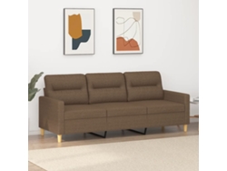Sofá De 3 Plazas | Sofá De Salón | Sofá De Descanso De Tela Marrón 180 Cm Wsd149985