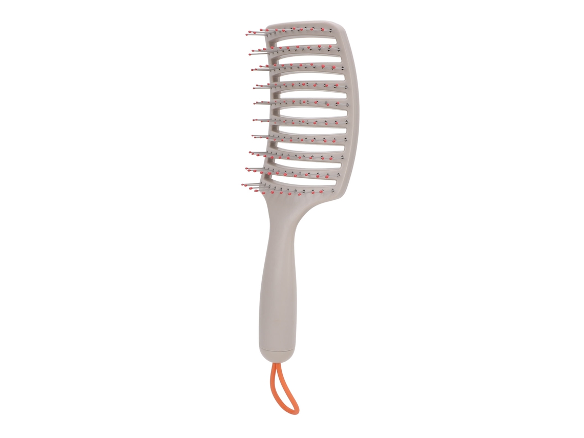 Pincel Desenredador De Cabello Plástico Ligero Y Portátil Con Diseño Curvo Para Adultos Y Niños