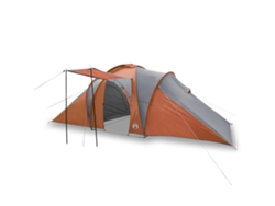 Tienda familiar con cúpula impermeable VIDAXL 6 personas gris naranja