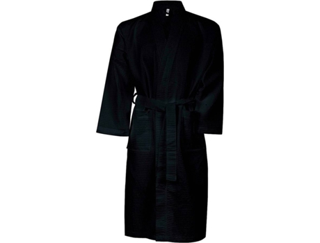Albornoz KARIBAN Algodón Hombre (L-XL - Negro)