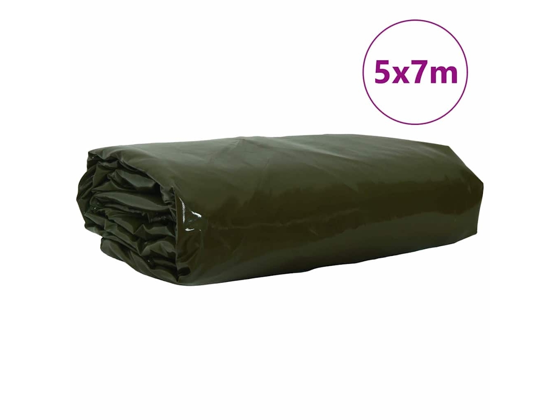 Lona 650g / M² Verde Oliva 5 X 7 M Lona Con Recubrimiento De Pvc