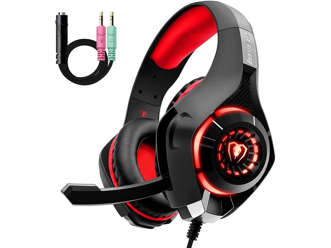 Auriculares Para Juegos Beexcellent Para Ps4 Y Xbox One Con Micrófono Con Cancelación De Ruido, Lámpara Led, Control De Volumen De Graves Es