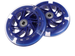 Juego De 2 Ruedas Luminosas De Cuero Sintético Azul, Accesorios De Repuesto De Alta Elasticidad.