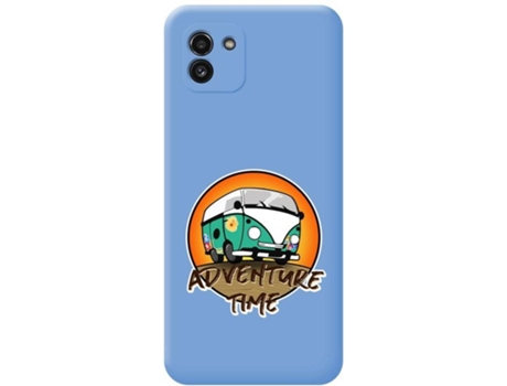 Carcasa para Samsung Galaxy A03 TUMUNDOSMARTPHONE Silicona Líquida Dibujos Azul