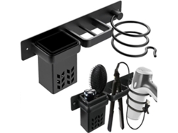 Soporte de pared para secador de pelo, organizador para herramientas de belleza y peine. GOKOCO