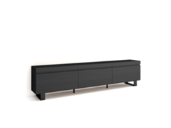 Mueble de TV | Amplio espacio de almacenamiento | 240 x 57 x 35 cm | Diseño industrial | Negro Duérmete Online