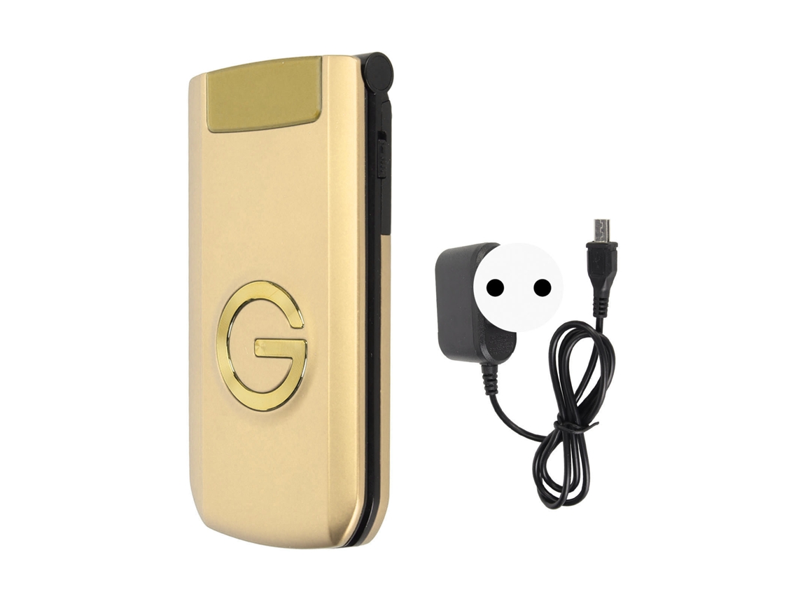 Teléfono Plegable G9000 Desbloqueado, Gsm, Doble Sim, 4800 Mah, 100-240 V, 2g, Para Personas Mayores, Dorado, Enchufe Ue.