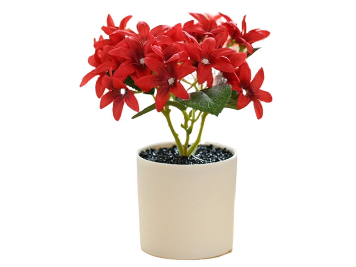 Hortensia de cinco hojas, flor falsa, bonsái, decoración creativa para el hogar, planta en maceta TRUYUETY