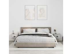 Mesitas de Noche Pared 2 Pzs 41,5X36X28 Cm Gris Cemento