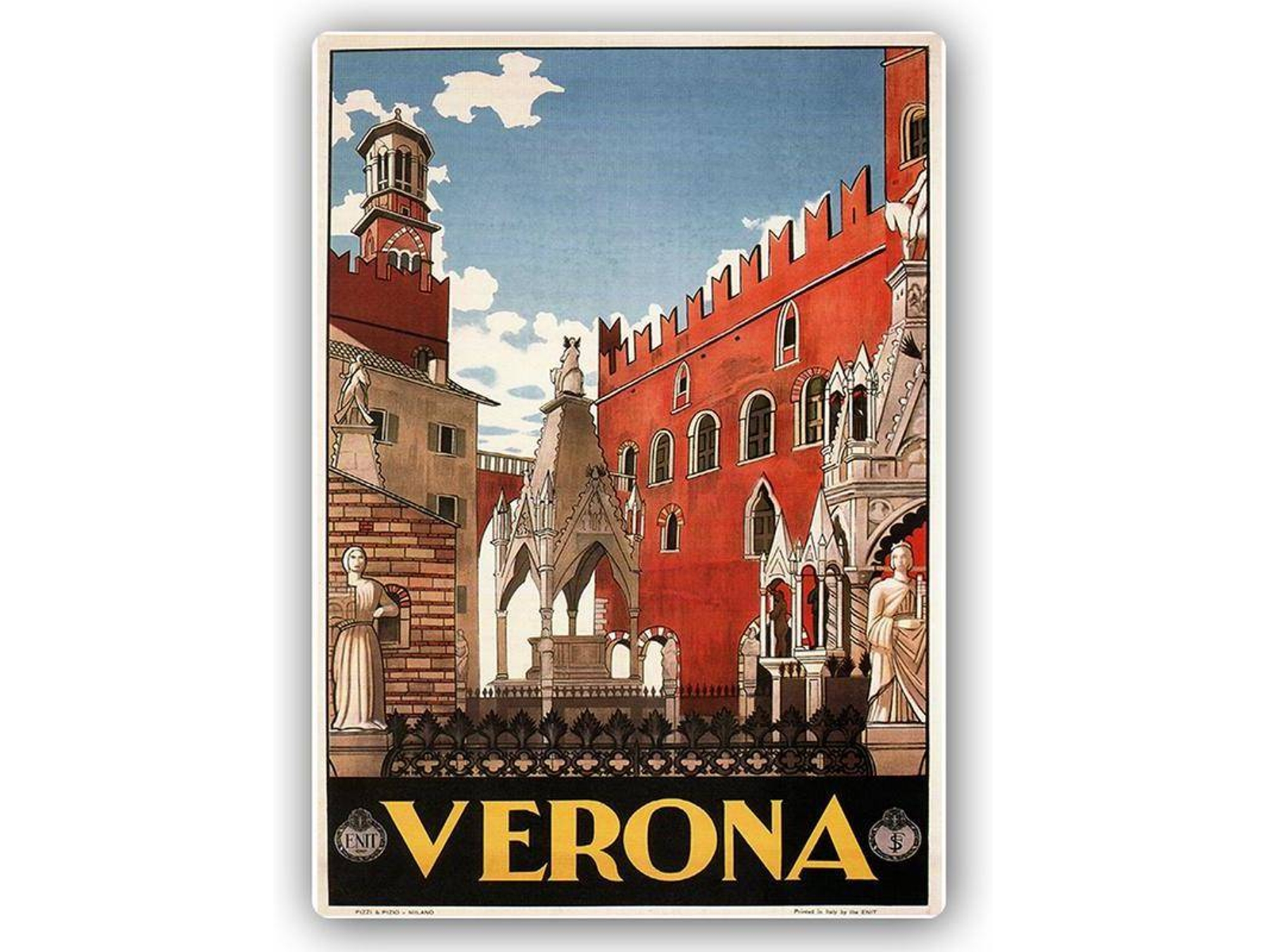 Placa Decorativa LEGENDARTE Publicidad Verona (30x40 cm)