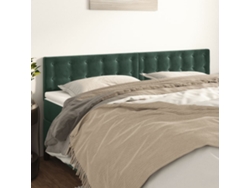 Cabeceros 2 Unidades De Terciopelo Verde Oscuro 80x5x78/88 Cm