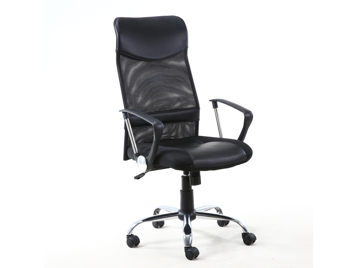 Sillón de Oficina Campus Rejilla Color Negro Altura Ajustable VS VENTA-STOCK 62 x 62 x 110