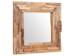 Espejo decorativo de teca cuadrado de 60x60 cm HARLANV1