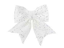 Rebe-adornos De Lazo De Navidad Con Brillo Para Árbol De Navidad Fiesta Regalo Decoración Hogar 2/10pcs 2 Unidades Blanco
