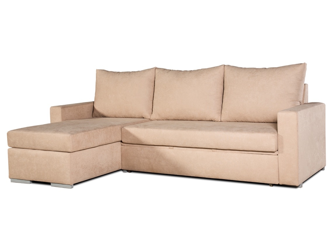 Sofá Cama MATRIS Saint-Tropez Izquierda (Beige - Tejido - 153x95 cm)