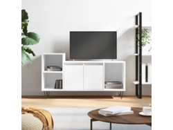 Mueble De Tv | Armario Para Tv | Gabinete De Tv Madera Contrachapada Blanco Brillo 100x35x55 Cm