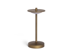 Lámpara de mesa LED portátil con batería recargable USB Estepona Latón Ledkia