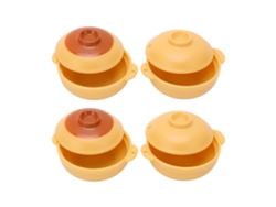 Miniatura De Cazuela De Juguete, Modelo De 4 Piezas Para Accesorios De Cocina De Casa De Muñecas A Escala 1/12
