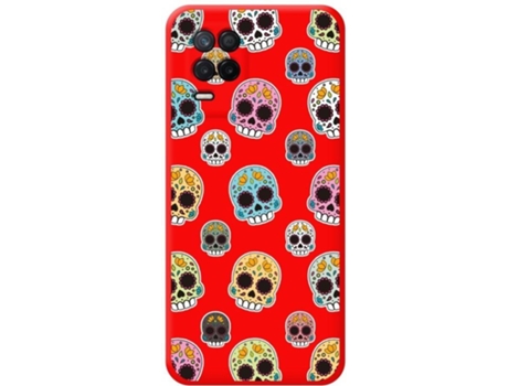 Carcasa Realme 8 4G / 8 Pro TUMUNDOSMARTPHONE Silicona Líquida Dibujos Catrina Rojo