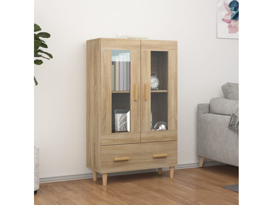 Lovely Home Armario Alto 70X31X115 Cm Madera Procesada Roble Sonoma