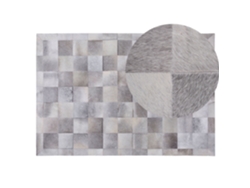 Alfombra BELIANI Alacam de Piel de vaca Gris 140x200