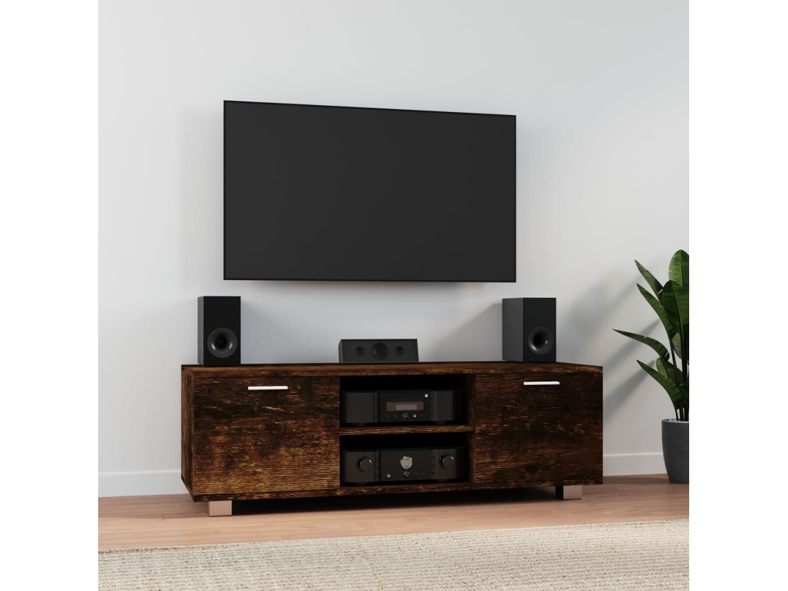 Mueble Tv 120 x 40,5 x 35 cm Derivados de Madera de Roble Ahumado - Derivados