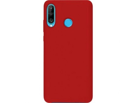 Funda para Huawei P30 Lite BIGBEN CONNECTED Textura Suave Rojo
