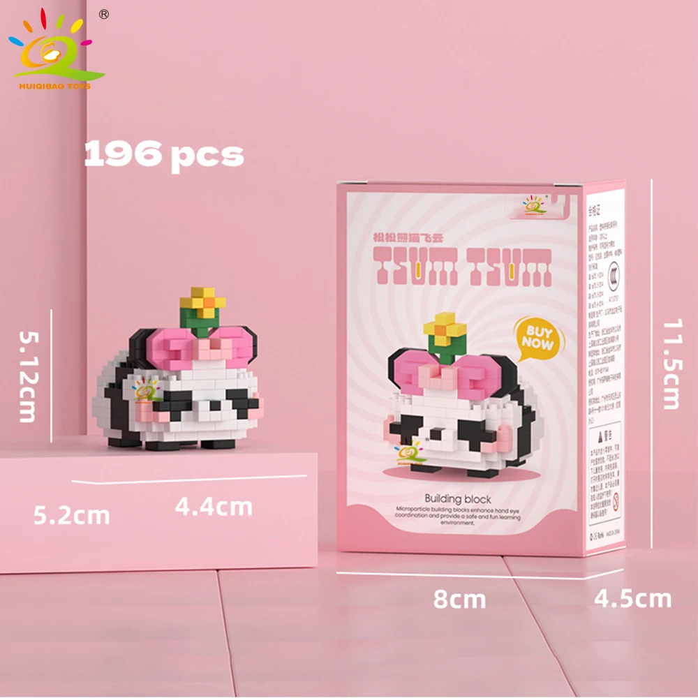 Fofo Panda Miniaturizado En Bloques De Montar, Modelo 3d Diamante, Brinquedo Faça Você Mesmo