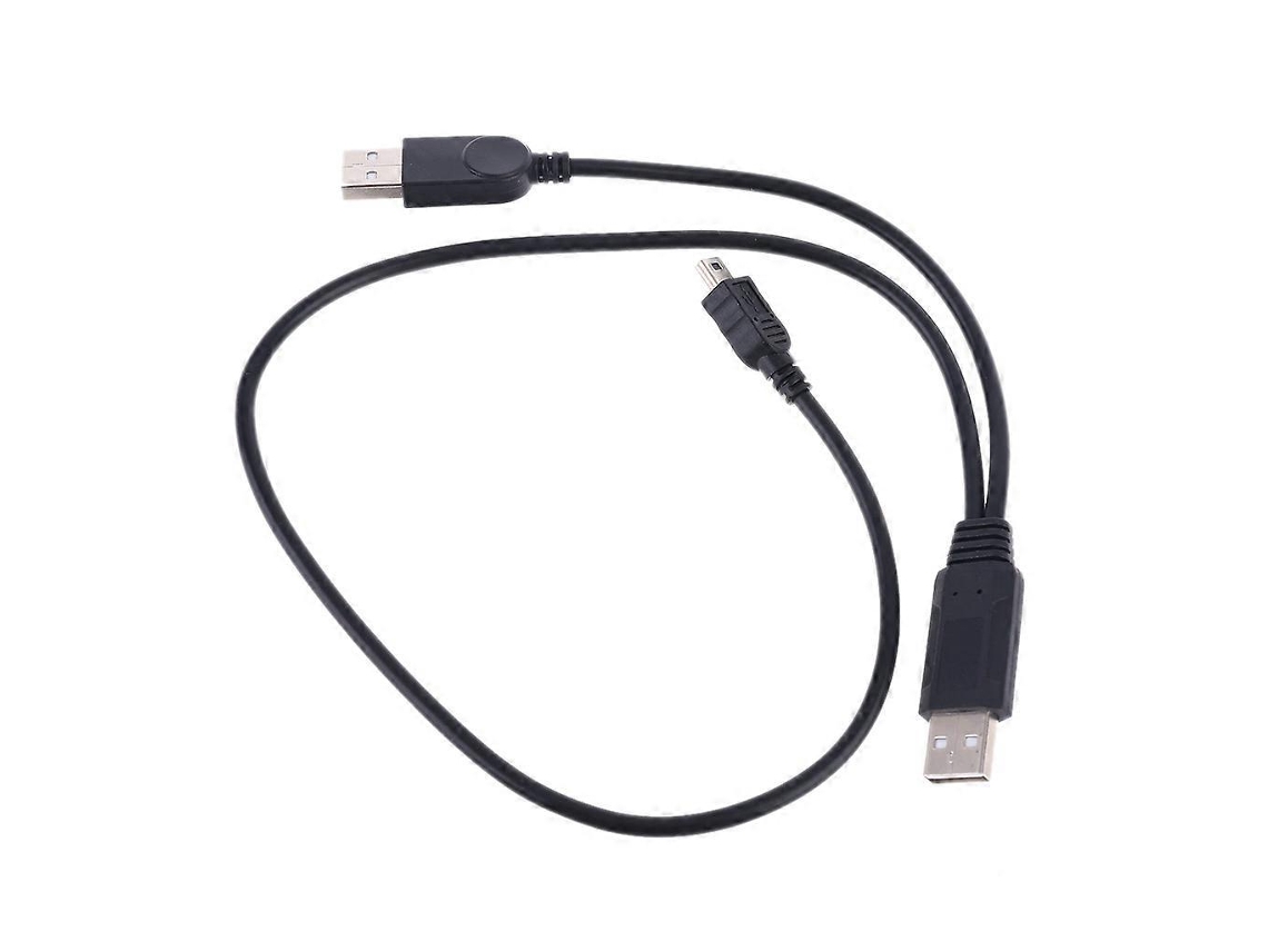 Cable de datos portátil USB a mini USB con función de alimentación, cable de datos para computadora, portátil y notebook, 1 unidad, negro. Nostalgia88