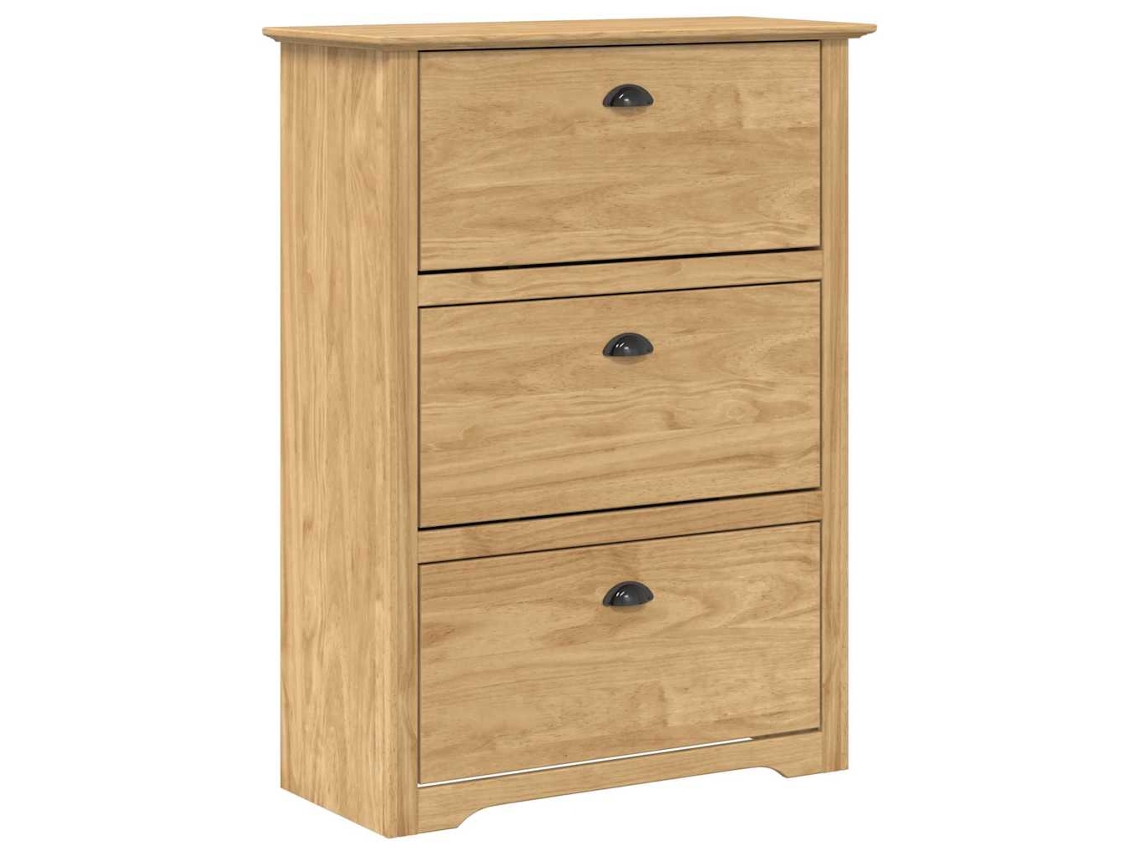 Maison Exclusive - Zapatero Bodo Marrón Miel 80 X 35 X 118 Cm Madera Contrachapada